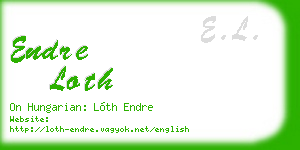 endre loth business card